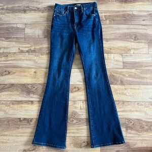 Fashion Nova - Flare Wide Leg Jeans - Dark Blue